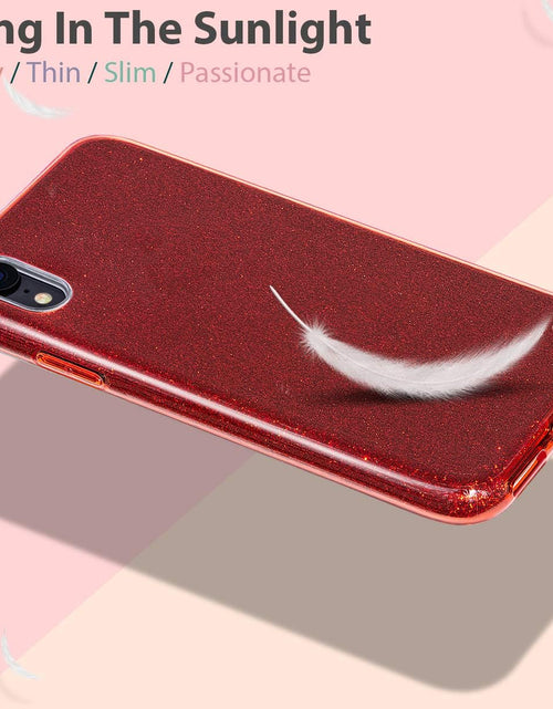Load image into Gallery viewer, Iphone XR Case,Bling Sparkle Cute Girls Women Protective Case for Iphone XR 6.1"(Red)
