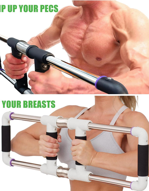 Load image into Gallery viewer, Push down Bar Machine - Chest Expander at Home Workout Equipment, Arm Exerciser Portable Spring Resistance Exercise Gym Kit for Home, Travel or Outdoors
