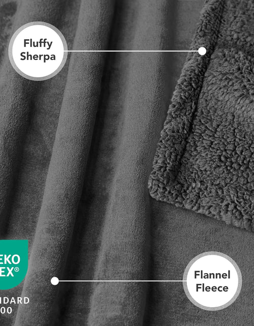 Load image into Gallery viewer, Waterproof Dog Blanket for Bed, Couch, Sofa | Waterproof Dog Bed Cover for Large Dogs, Puppies | Sherpa Fleece Pet Blanket Furniture Protector | Reversible Microfiber
