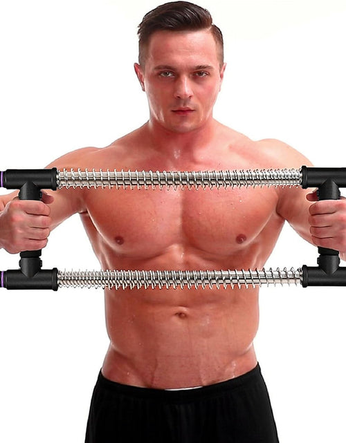 Load image into Gallery viewer, Push down Bar Machine - Chest Expander at Home Workout Equipment, Arm Exerciser Portable Spring Resistance Exercise Gym Kit for Home, Travel or Outdoors
