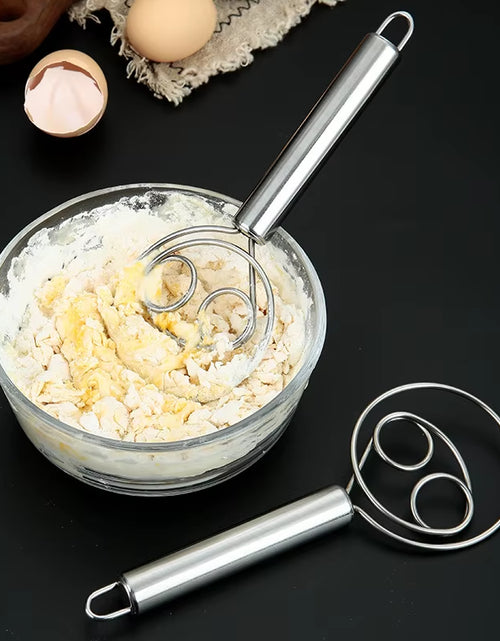 Load image into Gallery viewer, Baker’s Best Danish Dough Whisk – Dutch-Style Stainless Steel Hand Mixer for Effortless Bread, Biscuits &amp; Cakes
