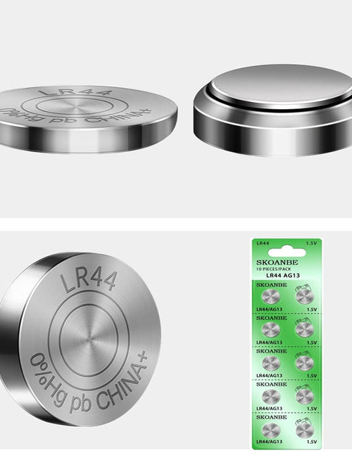 Load image into Gallery viewer, 10PCS AG13 LR44 303 A76 357 SR44 1.5V Battery Button Coin Cell Batteries

