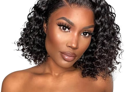 Water Wave Bob Human Hair Wigs Brazilian Water Wave Bob Wigs  HAIR 4X4 Lace Closure Wigs Short Bob Lace Front Wigs for Women