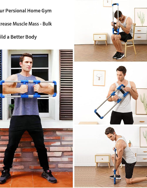 Load image into Gallery viewer, Push down Bar Machine - Chest Expander at Home Workout Equipment, Arm Exerciser Portable Spring Resistance Exercise Gym Kit for Home, Travel or Outdoors
