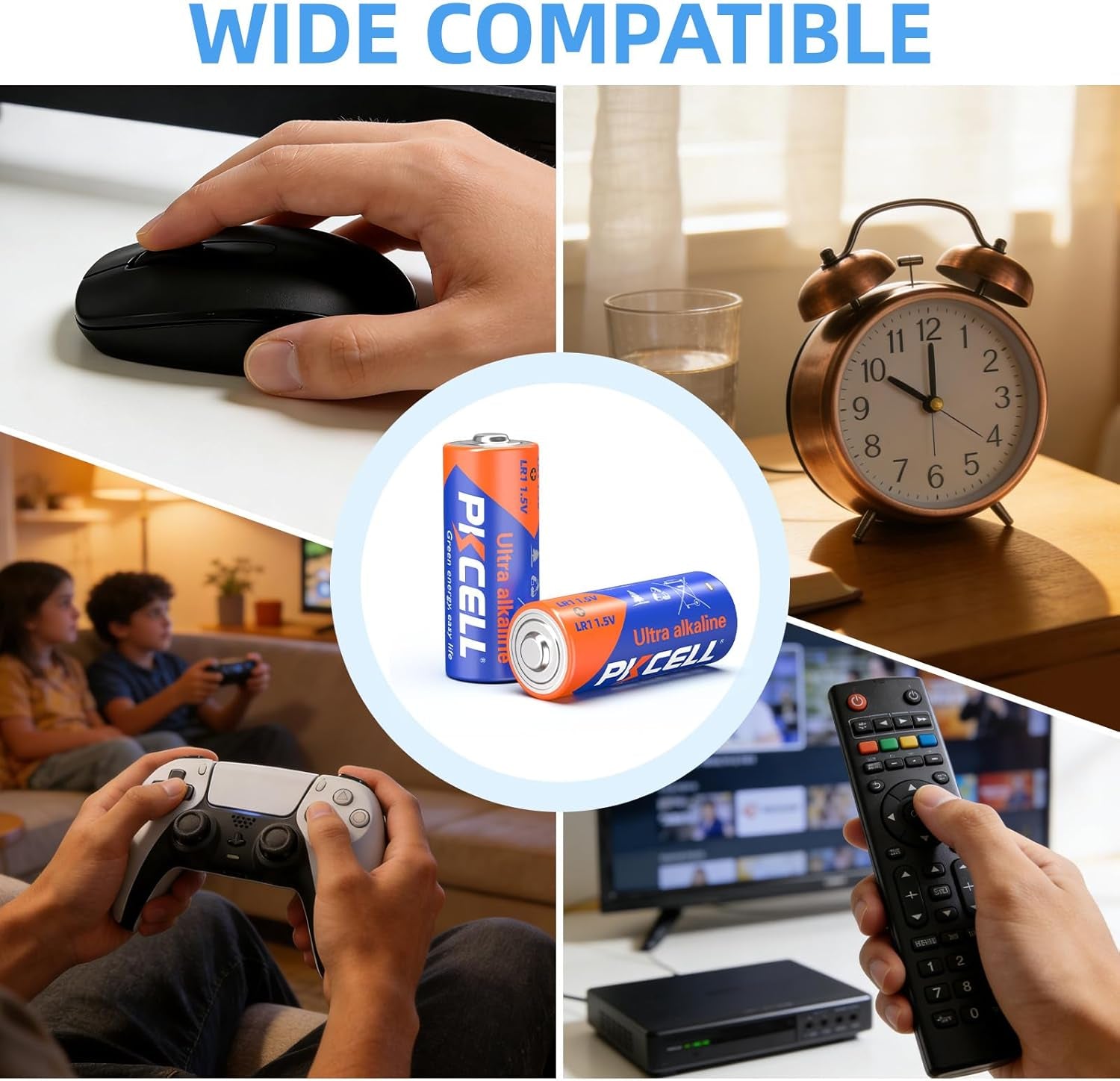 5 Counts 1.5V LR1/MN9100/E90/N Size Alkaline Batteries, Leak-Proof Batteries, High Performance and Powerful Batteries, Suitable for All Kinds of Electronic Equipment